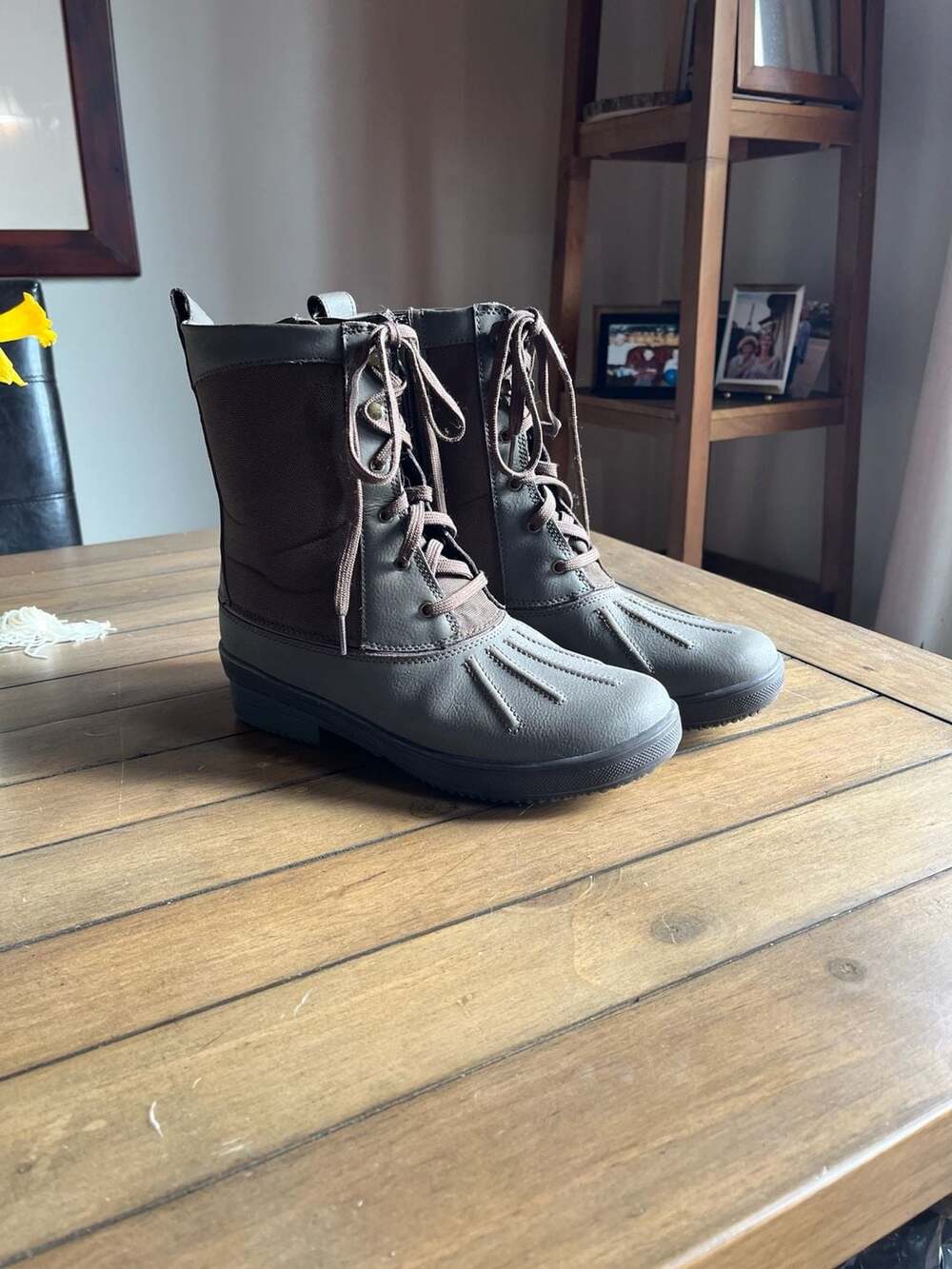 Clarks Women's Carima Luna Waterproof Khaki Duck Boots